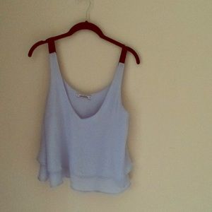 Light blue flowy top